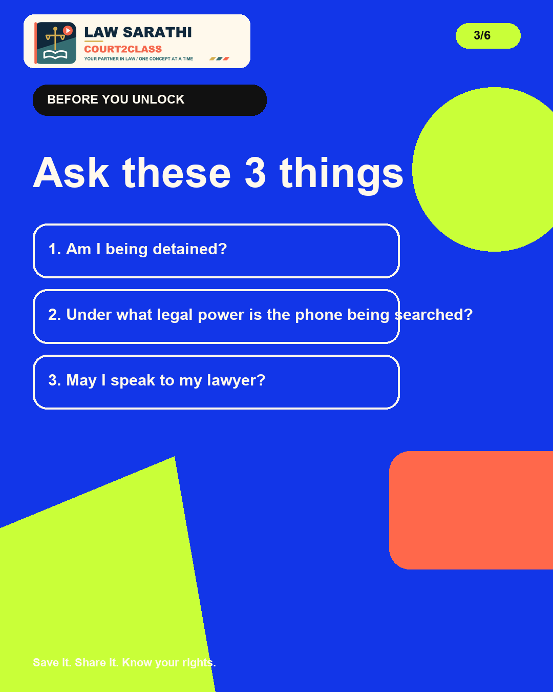 Law Drop slide: Ask these three things